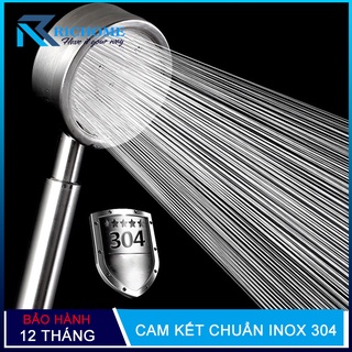 Tay sen tắm, vòi hoa sen tăng áp tròn inox 304