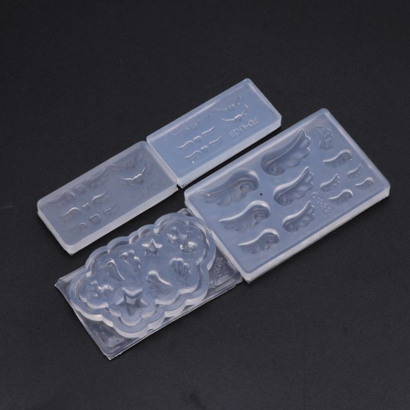 Set 4 khuôn silicon làm phụ kiện trang trí móng tay