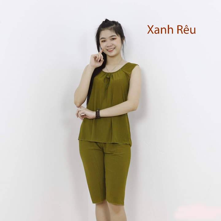 ĐỒ BỘ LỬNG VẢI ĐŨI SIÊU MÁT, HỌA TIẾT TRƠN NHIỀU MÀU FREESIZE DƯỚI 60KG