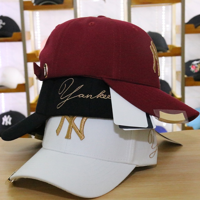 Mũ lưỡi trai NY vành kim loại nhiều màu