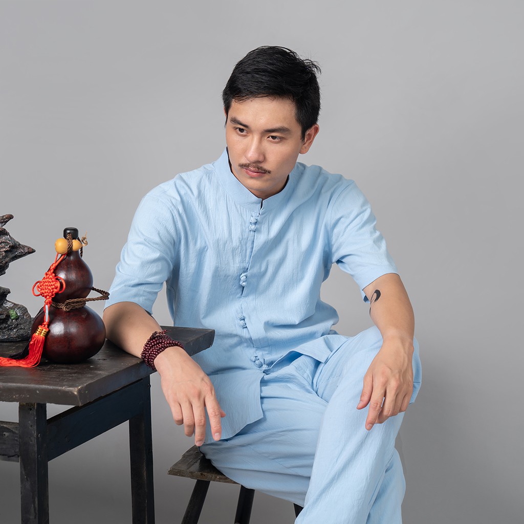 Bộ đũi đi chùa, đi lễ, dạo phố cao cấp Rough