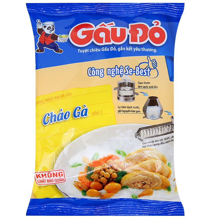 Cháo Ăn Liền Gấu Đỏ Gói 50g Vị Gà, Thịt Bằm - Tươi Ngon Như Cháo Mẹ Nấu | BigBuy360 - bigbuy360.vn