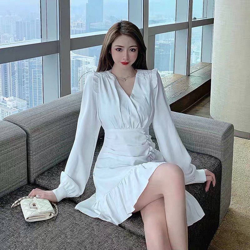 Đầm Bigsize (64-83kg) Váy Big Size Lớn Công Sở Dự Tiệc Sang Trọng SANJOLI Trẻ Trung Vải Thun, 2 Màu Trắng Đen VD016 | BigBuy360 - bigbuy360.vn