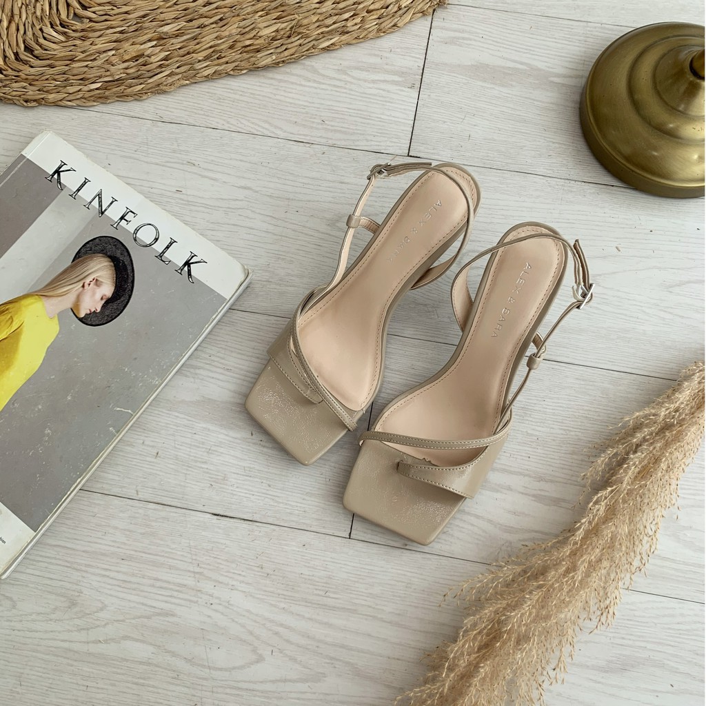 GIÀY SANDAL GÓT NHỌN NỮ AS XỎ BO SƯỜN 8P VNXK