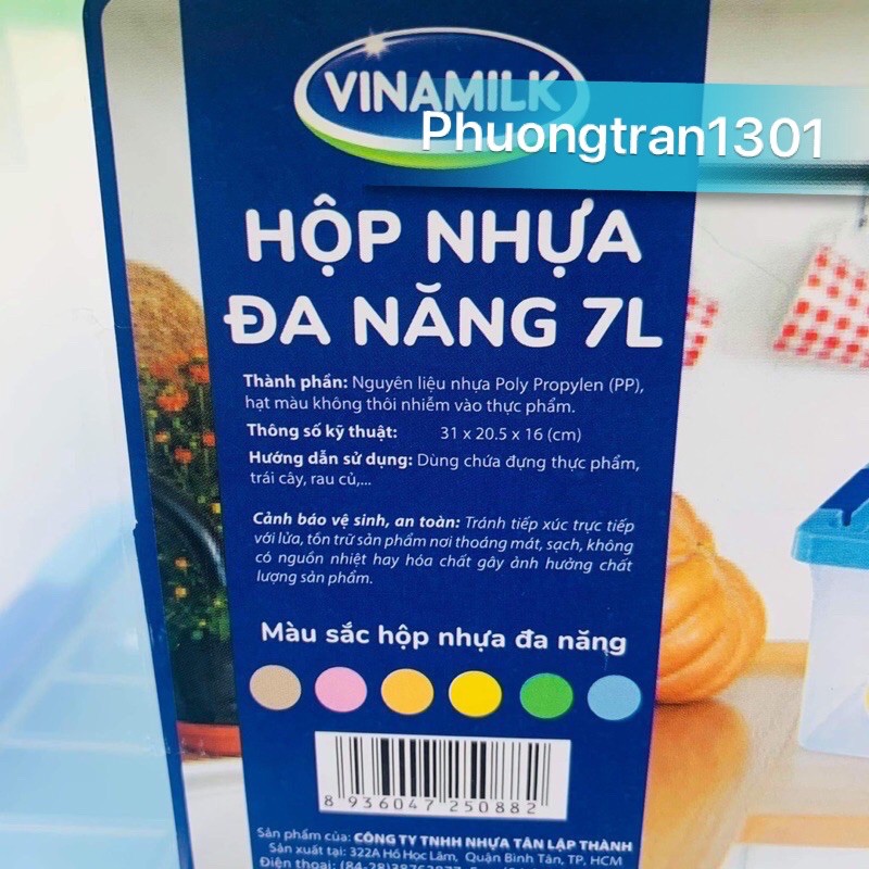 HỘP NHỰA ĐỰNG THỰC PHẨM 7 LÍT, NHỰA TÂN LẬP THÀNH 7L, LIT