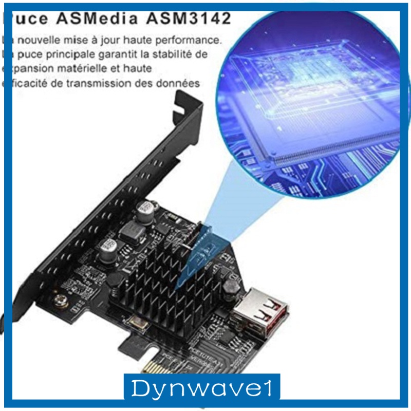[DYNWAVE1] USB3.1 2-Port Expansion Card Front Panel Connector 10 Gbit/s for Desktop PCs