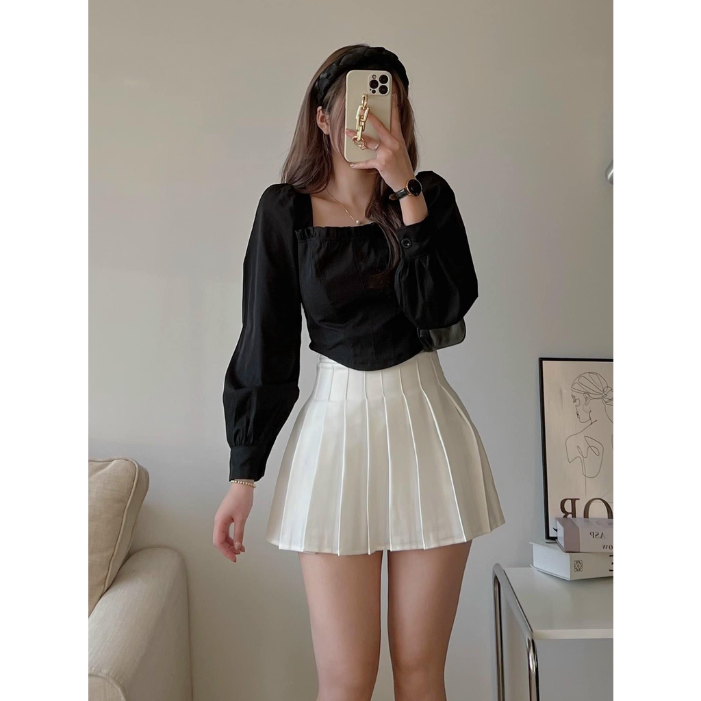 Chân Váy Xếp Ly Tennis Dáng Ngắn Xoè hàng loại 1 Có Lót Quần bảo hộ Lên From Xinh. Chân váy ngắn xếp ly chất đẹp.