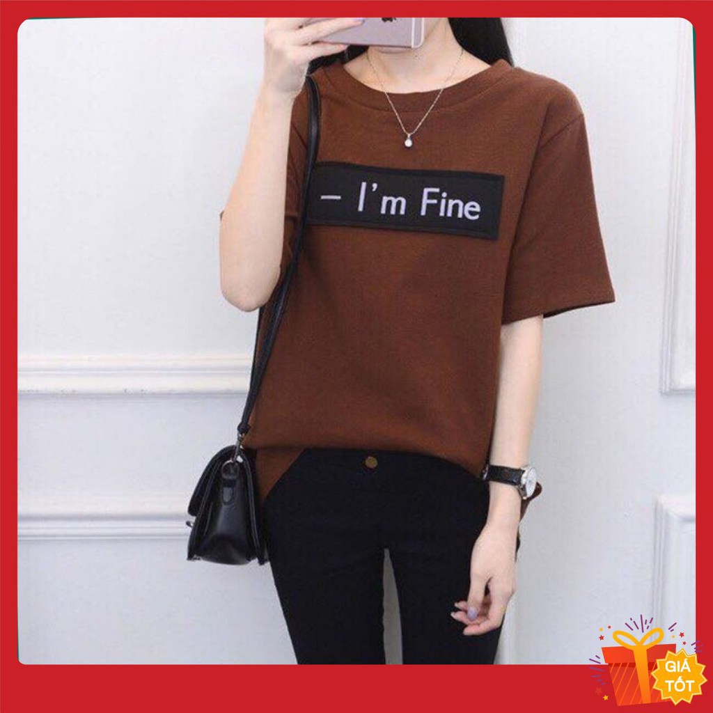 Áo Thun Nữ Đẹp 🛒FREESHIP️🛒 Áo phông nữ tay ngắn chất đẹp, thun cotton, mịn, mát, sành điệu in Im Fine - Mã M14