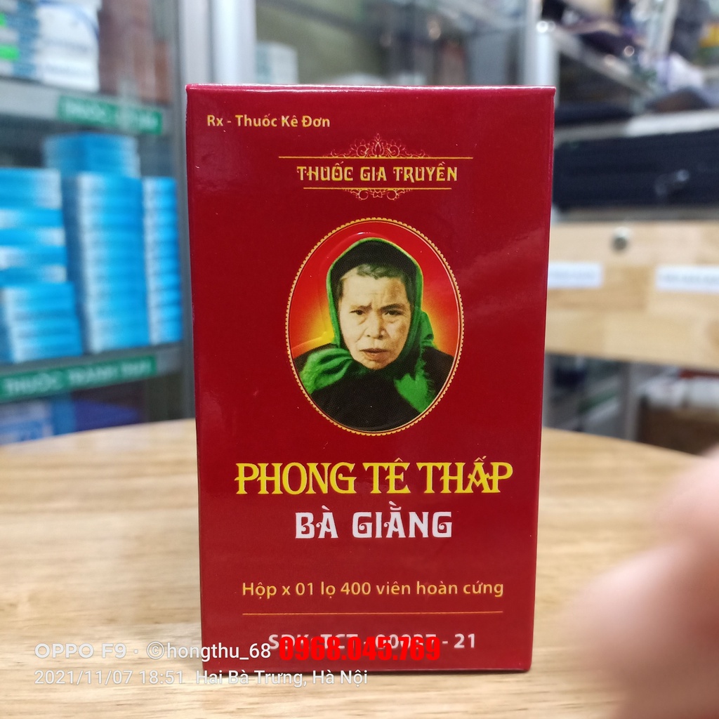 Phong Tê Thấp Bà Giằng có tác dụng với bệnh đau lưng, đau vai gáy, thoái hóa kh