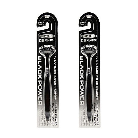 Bàn Chải Vệ Sinh Nạo Lưỡi ION Từ Bột Than Tre ISIDA BLACK POWER Nội Địa Nhật Bản - KJ HOME