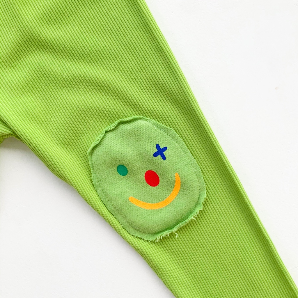 Quần Legging Cotton Mềm Mại In Họa Tiết Mặt Cười Dễ Thương Cho Bé Sơ Sinh 0-24 Tháng Tuổi