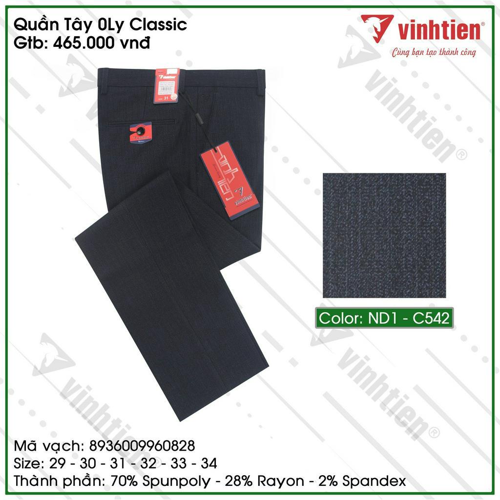 Quần Tây 0ly Classic 465 Vĩnh Tiến- Nhiều Màu