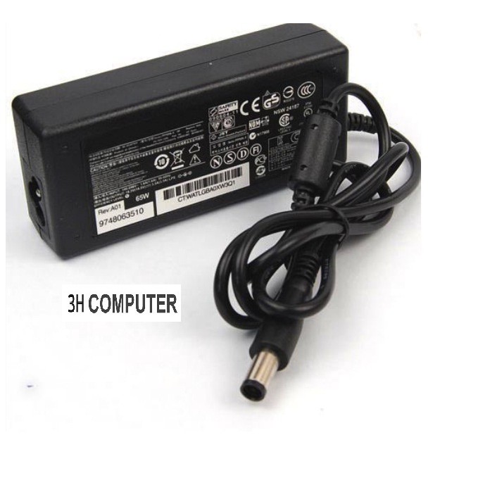 SẠC LAPTOP HP 18.5V-3.5A ĐẦU KIM tặng dây sạc laptop .