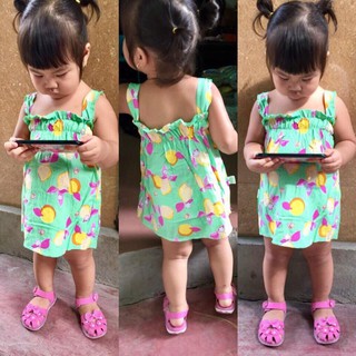 Combo 5 Váy lanh thái kèm chip cho bé