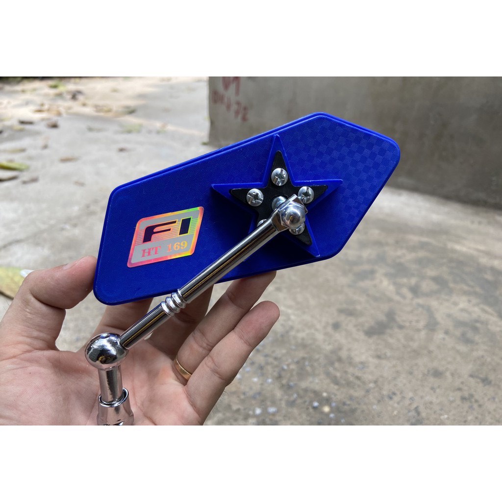 Gương Thời Trang Chân inox Gắn Xe Máy Hình Ngôi Sao 5 cạnh!