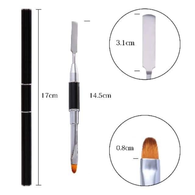 Cọ đắp gel 2 đầu - cọ đắp gel gôm chuyên dụng cho dân làm móng
