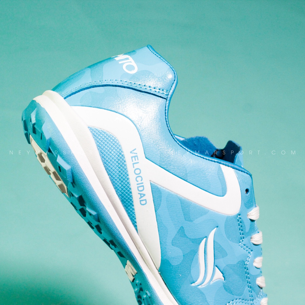 Giày đá bóng Kamito Velocidad Legend TF - Aqua Blue/White