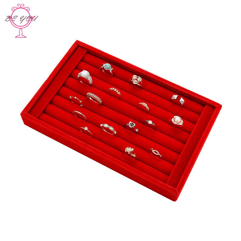 BY Ring Jewelry Pendant Velvet Display Organizer Tray Holder Earring Jewelry Storage Case | BigBuy360 - bigbuy360.vn