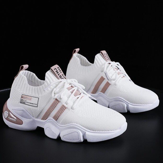 {xả hàng}  GIÀY THỂ THAO NỮ 2 VẠCH CỔ CHUN ĐẾ SÓNG KHỦNG SIÊU HOT (Có Size 40)