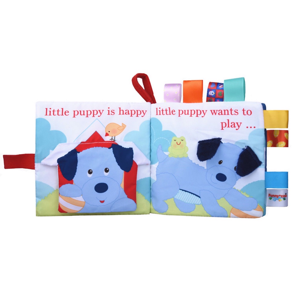 Sách vải chơi cùng Cún con (fun with little pupppy) cho trẻ em sáng tạo tư duy