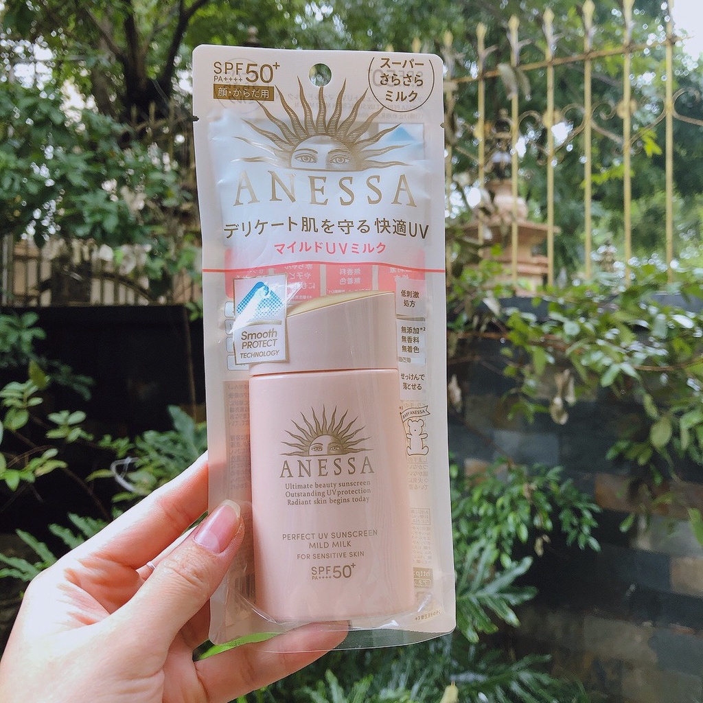 Sữa Chống Nắng Anessa Cho Da Nhạy Cảm UV SPF50+/PA++++ Mild Milk 60ml