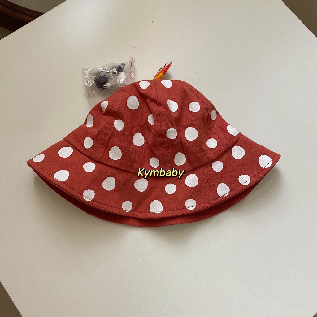 Mũ nón vành chấm bi cute ( kèm dây cài) cho bé từ 1-3 Tuổi M840