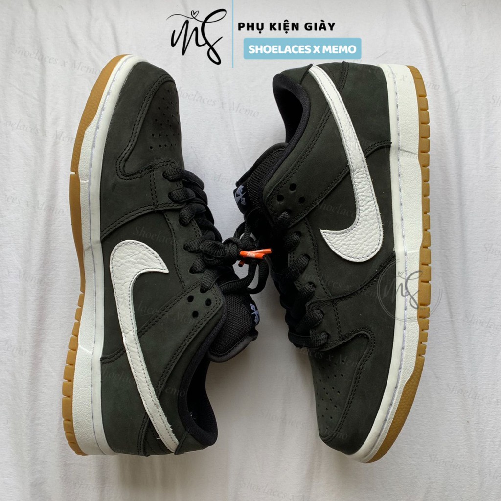 Dây Giày Oval Nike SB Dunk Low Bản Limited 9mm Đầu Típ Logo Cam [ Tặng Kèm Đầu Bọc Dây]