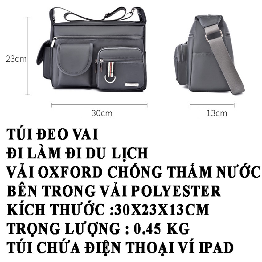 Túi đeo chéo vải oxford cao cấp chống thấm nướcđựng A4 tài liệu ipad đi làm đi chơi Túi đeo chéo vai nữ Tuxa store