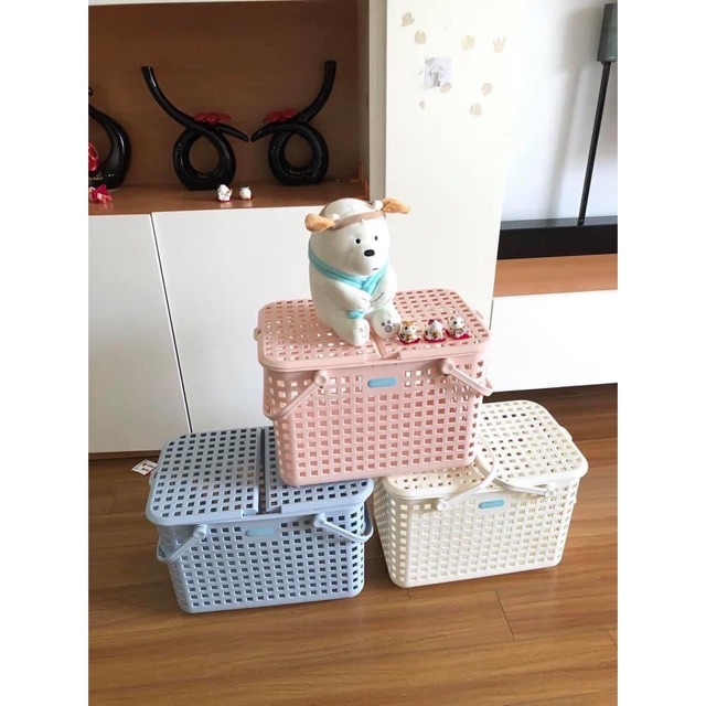 GIỎ ĐỰNG ĐỒ- Giỏ đựng đồ đi sinh - Làn đựng đồ đi sinh cao cấp INOCHI mẫu mới size lớn(46*32*31cm)