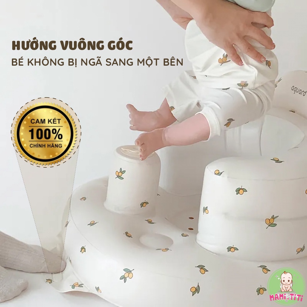 Ghế tập ngồi cho bé Bơm Hơi Tự Động Chống Ngã Cao Cấp, Ghế Hơi Tập Ngồi Phong Cách Hàn Quốc