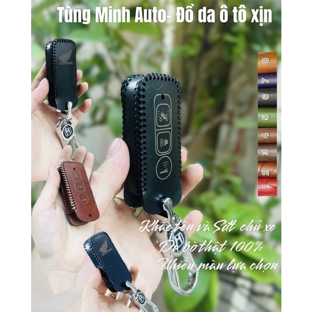 Bọc chìa khoá smartkey SH  ,SH Mode,Bao da smartkey SH , bọc chìa khoá da thật khâu tay xinh xò