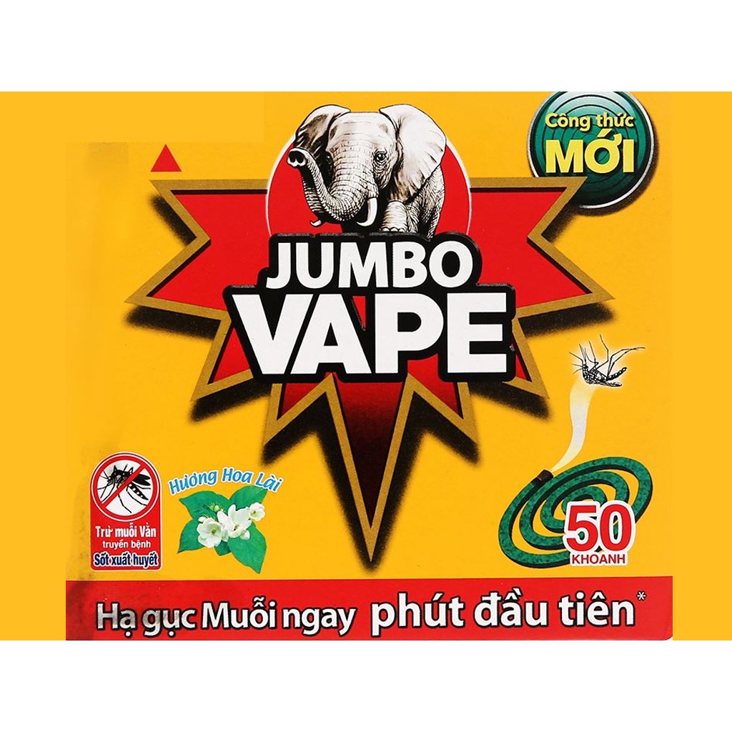 50 Khoanh Nhang Muỗi Jumbo M2 Hương Hoa Lài 600g