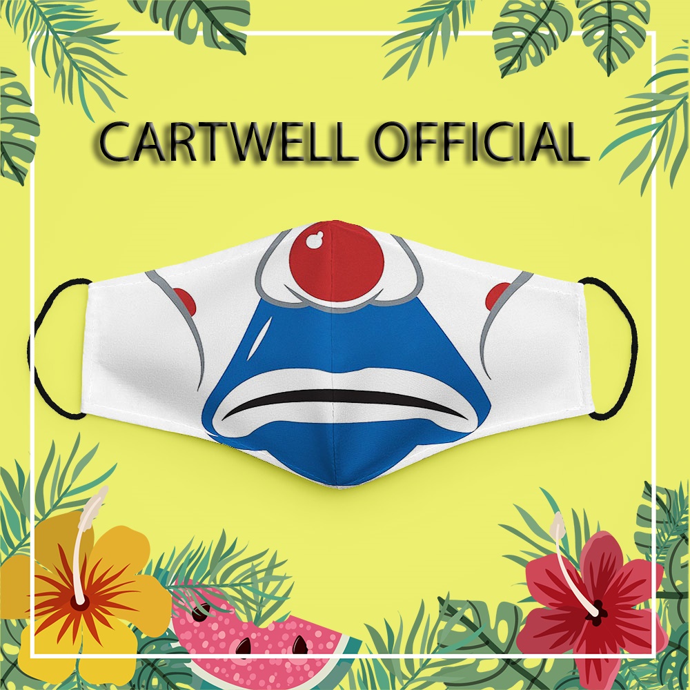 Khẩu trang hoạt hình dễ thương thú cưng cho bé vui nhộn trẻ em Hình Vẽ DRAWN CARTWELL dày 2 lớp có thể giặt và tái sử dụ