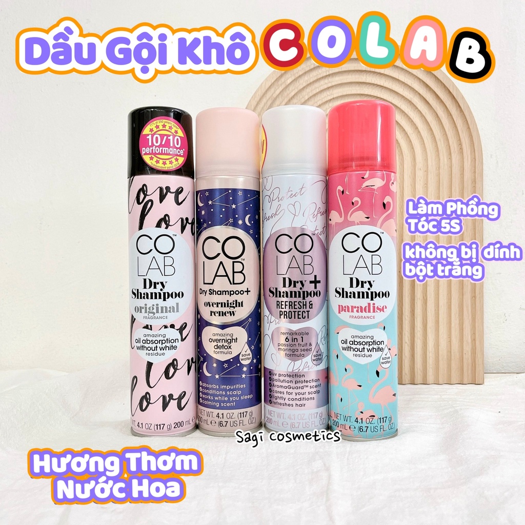 Xịt Gội Khô Hương Nước Hoa COLAB