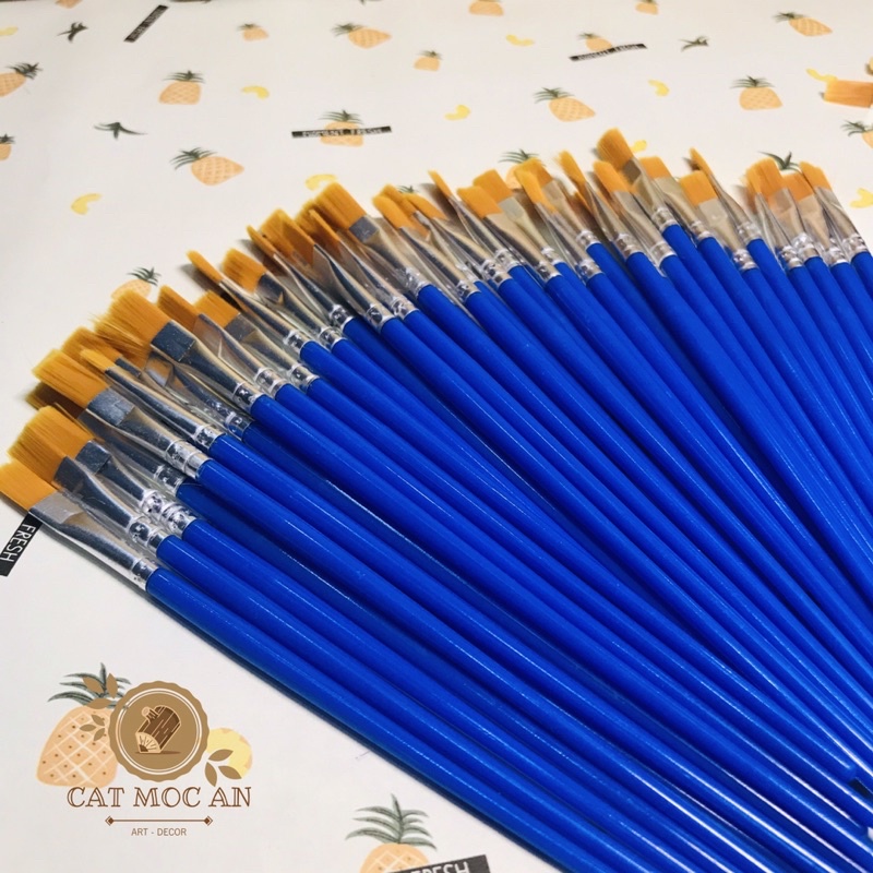 🌿  Cọ Vẽ Nét, Cọ Tô Màu Nước, Sơn Dầu, Acrylic - Cọ Bản Tô Tượng 🌿