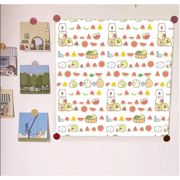 Tranh vải treo tường sumikko TVTT4 tonton usagyuuun shiba pusheen cute hoạt hình dễ thương 45x45cm