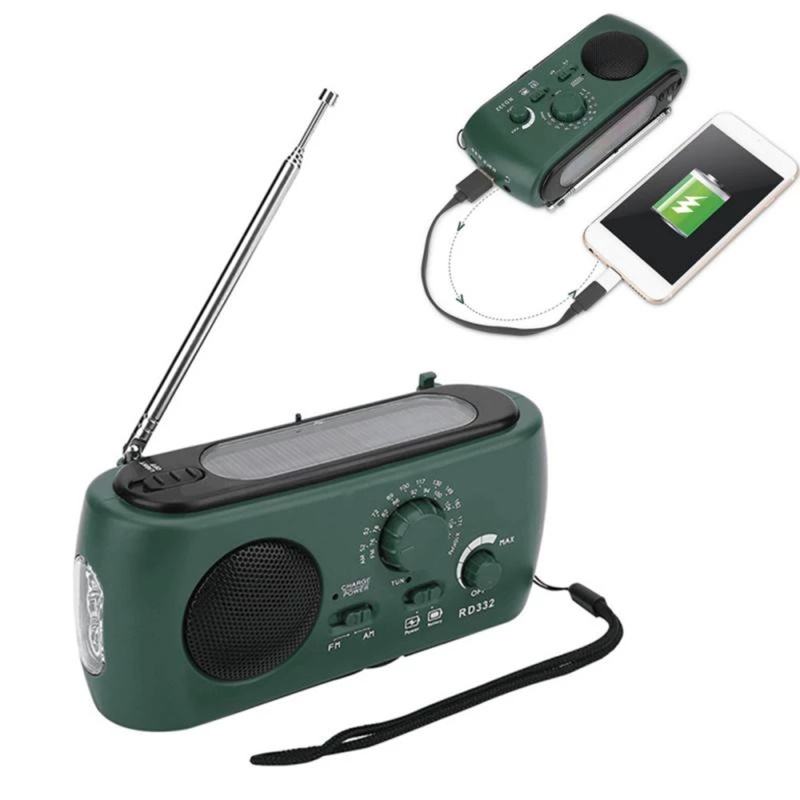Radio AM / FM zzz Có Đèn Pin Báo Động Khẩn Cấp Cho Điện Thoại