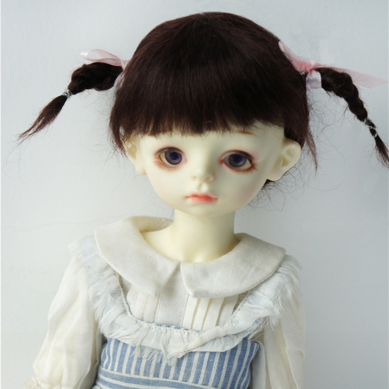 【Tóc giả búp bê】3-9inch  BJD Gốm sứ OB11 Doll Wig Horse Hair Mao "Knock Dễ thương" Đuôi Spa (JD540) Mới