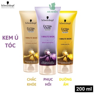 Kem ủ phục hồi tóc, dưỡng ẩm Schwarzkopf Extra Care 1 Minute Mask 200ml