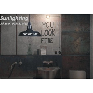 CHAO ĐÈN THẢ SẮT TRANG TRÍ NHÀ Ở PHÒNG QUÁN CAFE ( GIÁ ĐÃ BAO GỒM BÓNG LED SỢI EDISON )