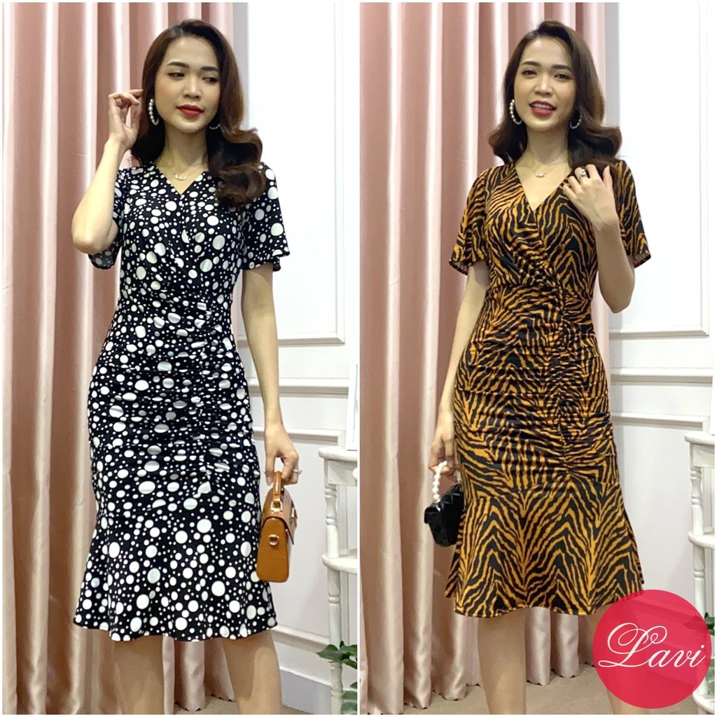 L2234 Đầm thun body họa tiết đuôi cá - Lavi House