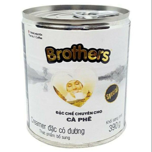 CREAMER ĐẶC CÓ ĐƯỜNG BROTHERS ĐẶC CHẾ CHUYÊN CHO CÀ PHÊ 390G