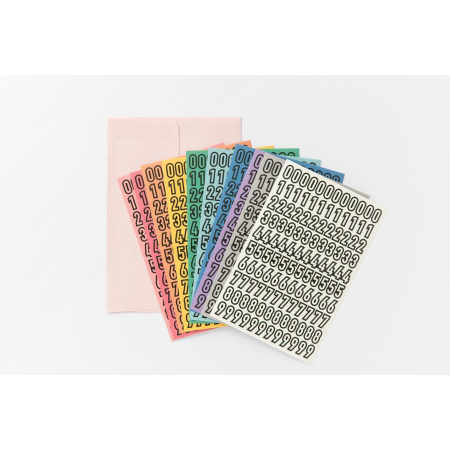 Set 10 Tấm Sticker ARTBOX Hàn Quốc Hình Chữ Số Màu Sắc Đa Dạng