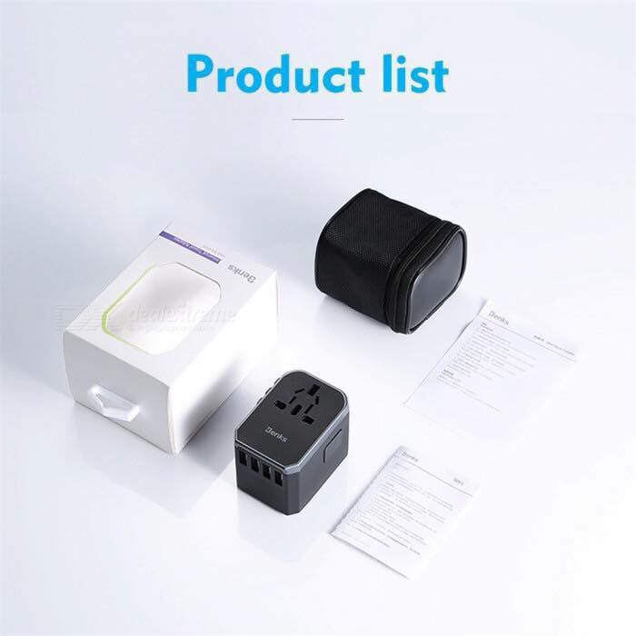 Ổ Điện Đa Năng 4 USB Benks 5.6A Sạc Du Lịch  Quốc Tế AC Sạc Tường UK/EU/ÂU/MỸ Ổ cắm điện Có Cổng TypeC