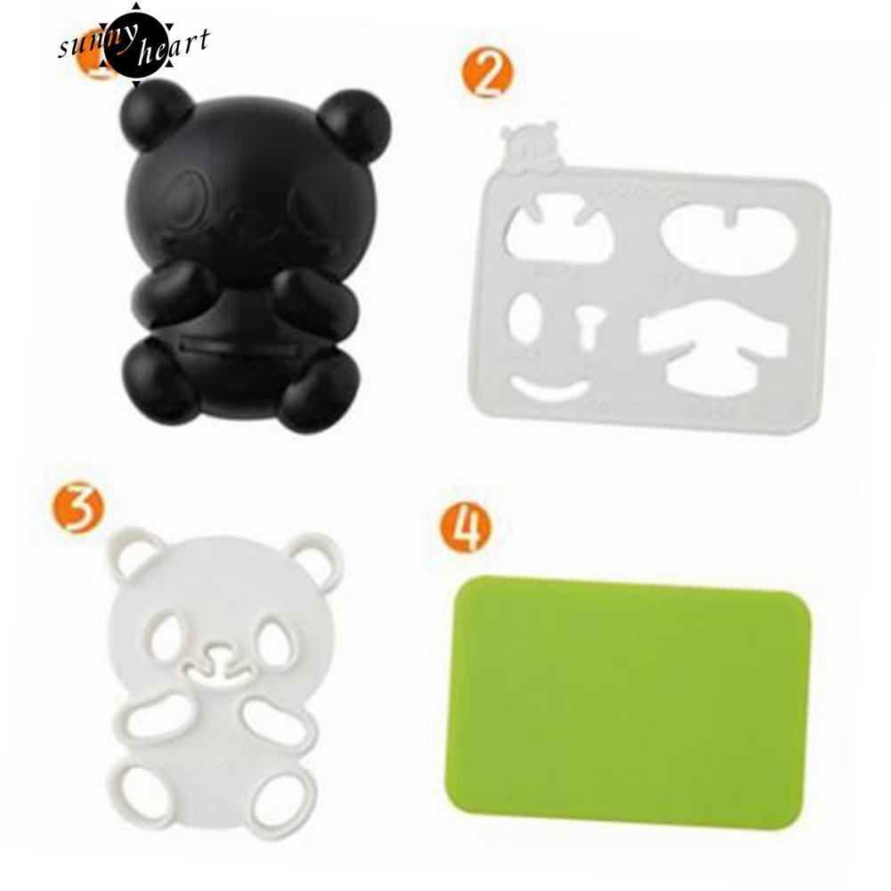 Khuôn Làm Cơm Nắm Hình Gấu Trúc Đáng Yêu