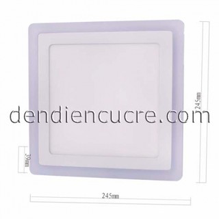 Đèn led ốp trần nổi 18+6W viền xanh dương - Vuông,Tròn..
