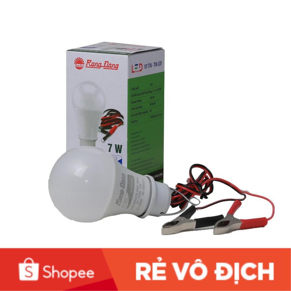 [Freeship - Hàng chính hãng] Bóng Đèn LED Kẹp Bình Ắc Quy 12V - 24V DC 7W / 9W / 12W Rạng Đông, ChipLED Samsung