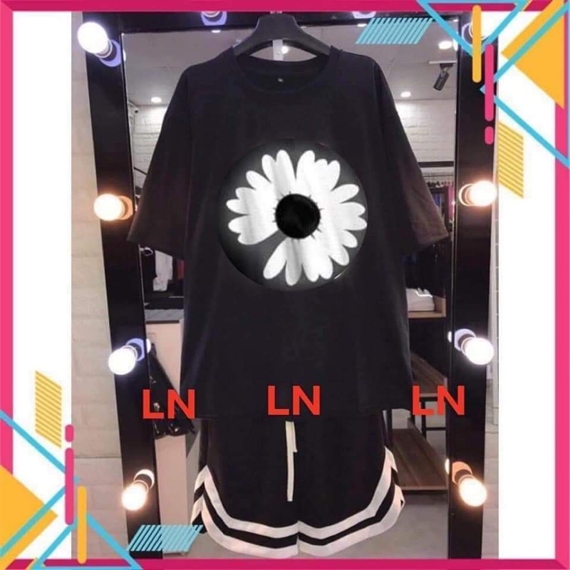 Sét áo phông hoa cúc phản quang + đùi V TH6