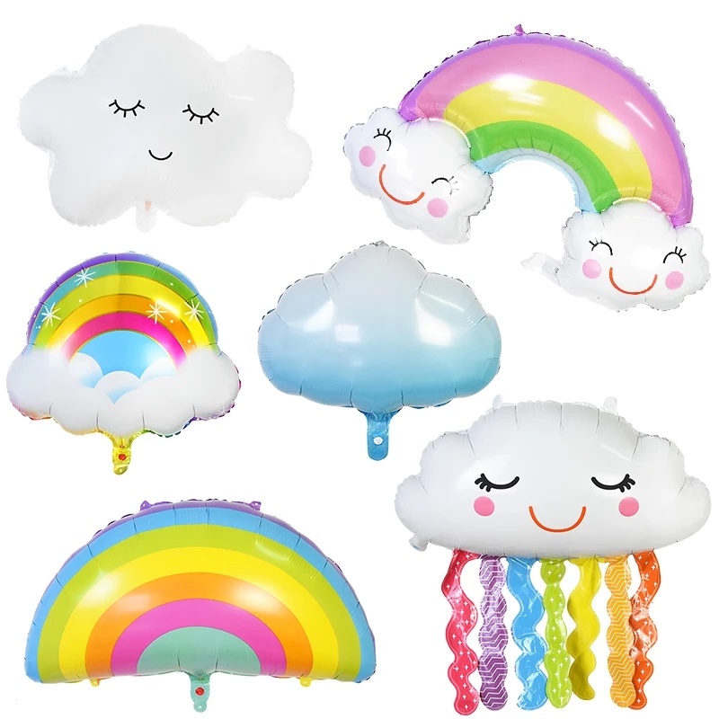 1 Cái Bong Bóng Lá Nhôm Hình Mặt Cười Lớn Màu Cầu Vồng Lớn Trang Trí Tiệc Sinh Nhật Trẻ Em Mẫu Giáo Đồ Chơi Trang Trí