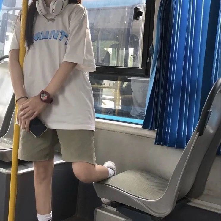 Bộ quần short kaki ống rộng áo thun AMUN trẻ trung cá tính/ Set áo phông tay lỡ kèm quân đùi bigsize_veestore